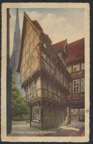 Ansichtskarte Hildesheim Niedersachsen Umgestülpter Zuckerhut Fachwerk Häuser