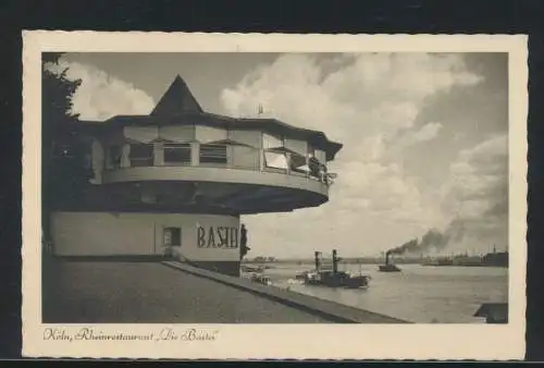 Schifffahrt Seepost Marine Ansichtskarte Köln Rheinrestaurant Die Bastei SST