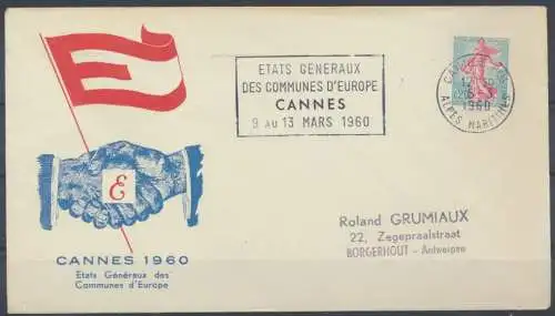 Frankreich Brief Cannes 1960 Etats Generaux Des Communes d'Europe