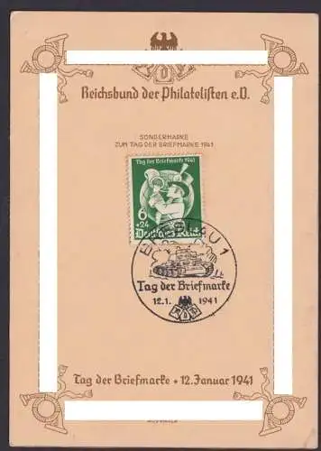 Breslau Deutsches Reich Philatelie Reichsbund d. Philatelisten Tag d. Briefmarke