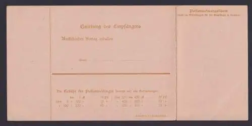 Deutsches Reich Ganzsache Postanweisung 25 Pfg. Germania braun Ausgabe 1919