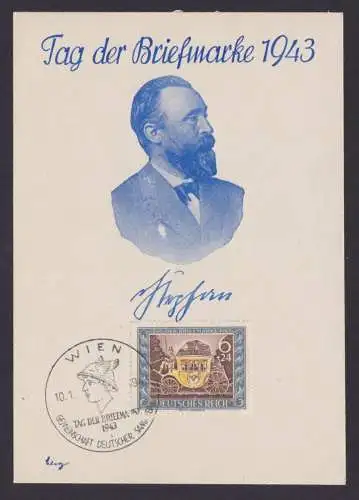 Ostmark Österreich Deutsches Reich Wien Philatelie Tag d. Briefmarke 1943