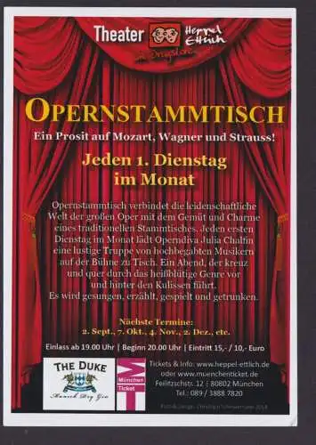 Einladung Opernstammtisch München Operndiva Julia Chalfin