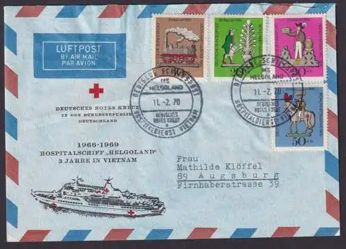 Schiffspost Deutsches Rotes Kreuz Bund Brief Hospitalschiff Helgoland 3 Jahre in