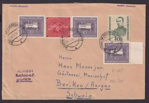 Bund Brief MIF Wohlfahrt 223 + 227-8 Buchau am Federsee n Berikon Aargau Schweiz