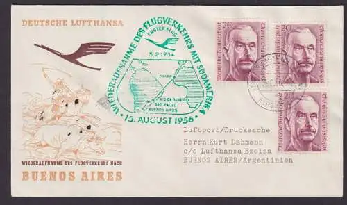 Flugpost Air Mail Bund MEF 237 attr. Brief Lufthansa Cowboy Buenos Aires
