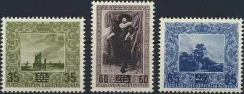 Liechtenstein 326-328 Gemälde Galerie Fürsten tadellos postfrisch MNH Kat 50,00