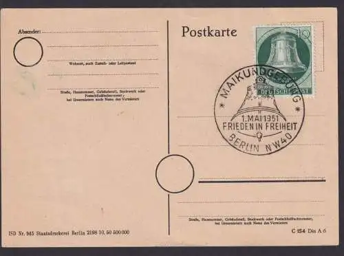 Berlin 76 Glocke links vom Ersttag guter SST MAIKUNDGEBUNG seltener FDC 75,00++