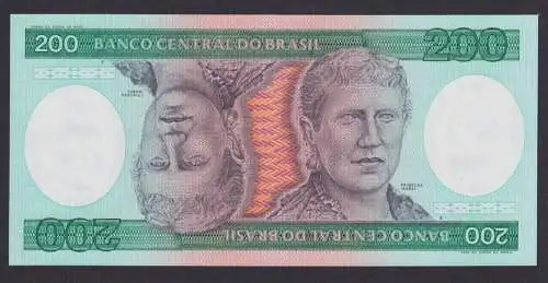 Banknoten Geldscheine Brasilien Südamerika 200 Cruzeiro unc.