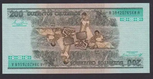 Banknoten Geldscheine Brasilien Südamerika 200 Cruzeiro unc.