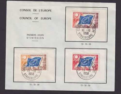 Strassburg Frankreich Council de Europe Europarat Briefmarken EU 10. u. 11. und