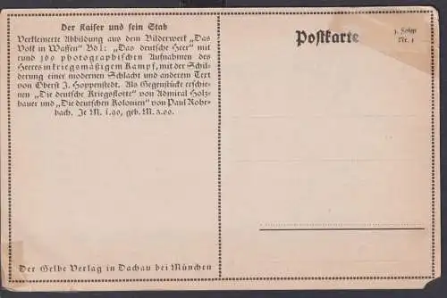 Ansichtskarte Der Kaiser und sein Stab Patriotik Militär Der Gelbe Verlag Dachau
