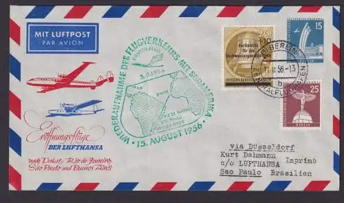 Flugpost Brief Air Mail Berlin attraktive Privatganzsache Lufthansa Flugzeuge