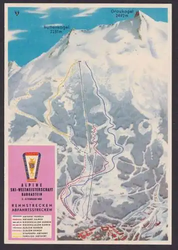 Sport Wintersport Ski Weltmeisterschaft Badgastein Österreich gute Anlasskarte