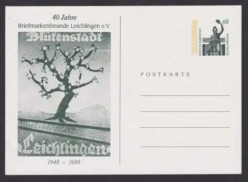 Leichlingen Bild Ganzsache Blütenstadt Philatelie 40 Jahre Briefmarkenfreunde