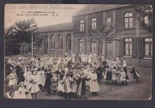 Ansichtskarte Hellemmes lez Lille Gemeinde Frankreich Schule Bildung Wieseck