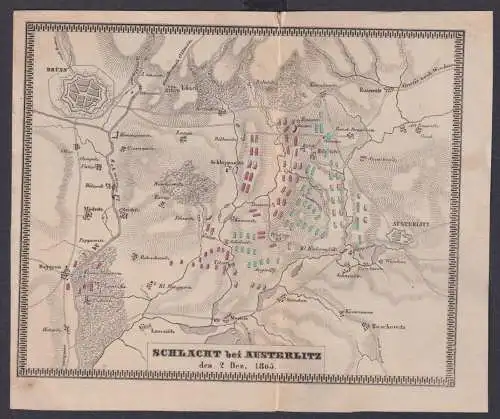 Altdeutschland Napoleon Preussen Schlachtplan Schlacht bei Austerlitz 02.12.1805