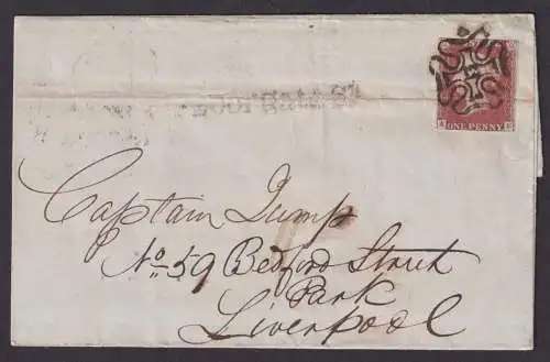 Großbritannien Brief EF 3 MK Victoria selt. Malteserkreuz mit Nr. 12 Kat. 600,00
