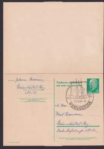 Ganzsache DDR P73 F/A Ulbricht Wernigerode SST Philatelie Briefmarkenausstellung
