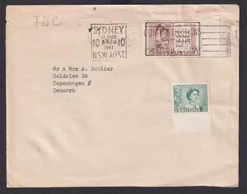 Australien Brief MIF Sydney New South Wales Weihnachten selt. FDC 8.11.1961