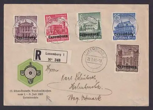 Besetzung II Weltkrieg Luxemburg Deutsches Reich R Brief Helmbrechts Oberfranken