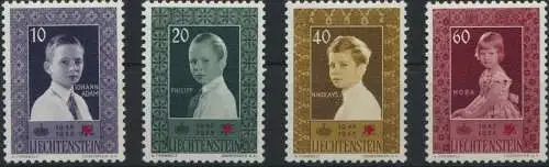 Liechtenstein 338-341 Rotes Kreuz Ausgabe 1955 tadellos postfrisch KatWert 34,00