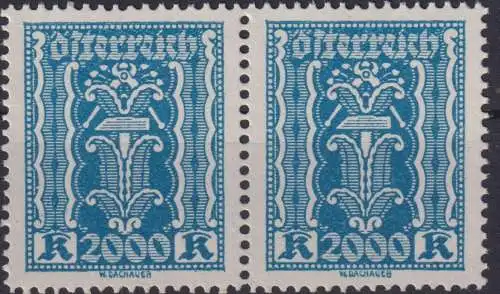 Österreich 395 a 2000 Kr. Hammer & Zange im Paar Luxus postfrisch MNH 44,-++