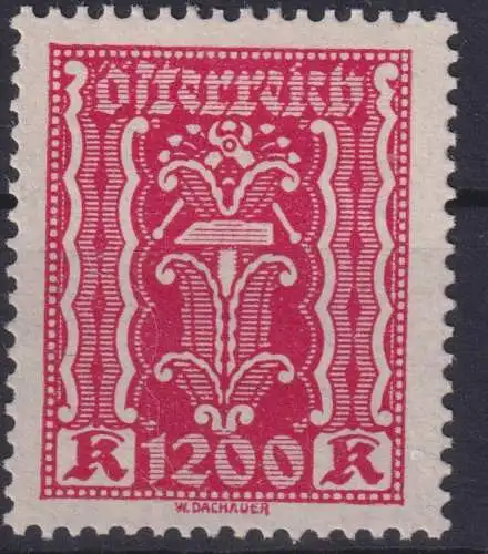 Österreich 392 1200Kr. Hammer & Zange Luxus postfrisch Ausgabe 1922K Kat. 15,00