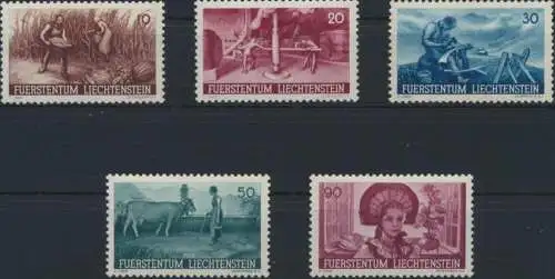 Liechtenstein 192-196 Landwirtschaft tadellos postfrisch MNH KatWert 26,00
