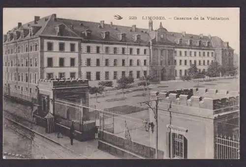 Militaria Ansichtskarte Kaserne Limoges Frankreich Eingangsbereich