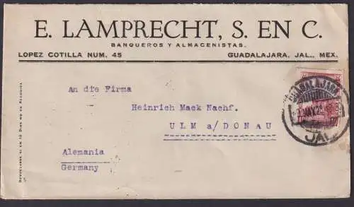 Gualdajara Mexico Brief Firma E. Lamprecht Ulm Donau