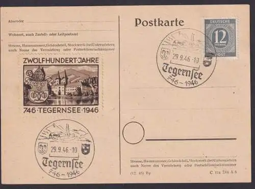 Tegernsee All Besetzung Brief tolle Vignette Cinderella Briefmarke 120 Jahre auf