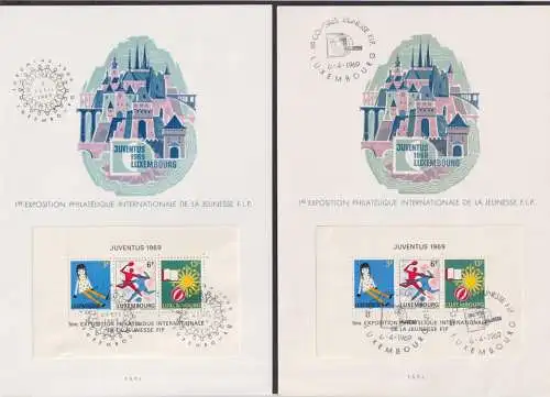 Luxemburg Block 8 Philatelie Briefmarken JUVENTUS zweimal Luxus Gedenkblatt