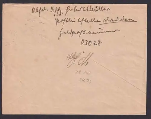 Besetzung Polen Generalgouvernement Brief Stummer Feldpost K1 000 10.10.1939