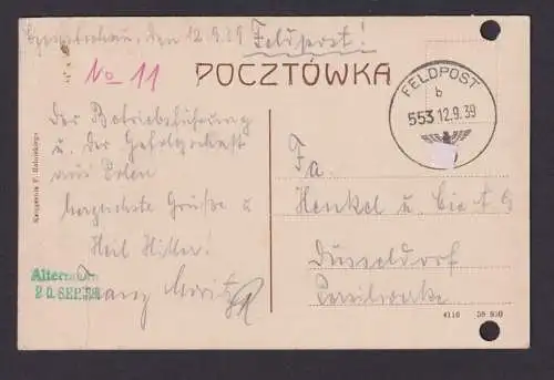 Besetzung Polen Generalgouvernement Ansichtskarte Czestochowa Tschenstochau