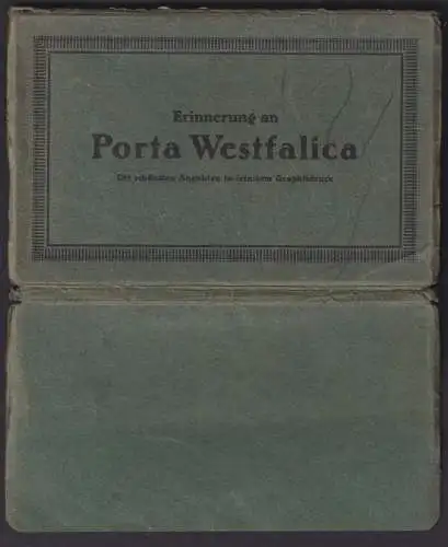 Ansichtskarten Porta Westfalica NRW Lot Sammlung Leporello 9 Karten Verlag