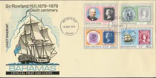 Bahamas Brief MIF 440-443 Nassau Sir Rowland Hill Postschiff Schifffart Marine