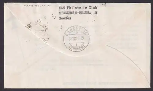 Flugpost Brief Air Mail SAS Italien Caravelle Jet Flight Rom Genf Schweiz schöne