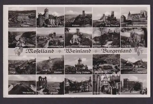 Ansichtskarte Moselland Weinland Burgenland Koblenz Kobern Ehrenburg Klotten