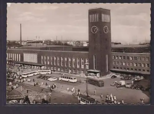 Ansichtskarte Düsseldorf Hauptbahnhof Strassenbahn Oldtimer Verlag Hubert Knappe