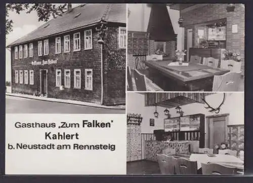 Ansichtskarte Neustadt Rennsteig Gasthof Zum Falken Kahlert Außen Innenansicht