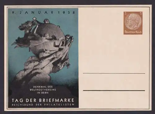 Deutsches Reich Brief Privatganzsache Philatelie UPU Weltpostverein Tag der