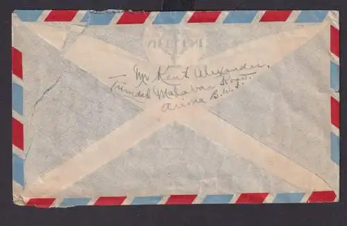 Flugpost Trinidad & Tobago Britische Kolonien Brief EF 24 c. King Georg VI ARIMA