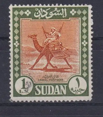 Sudan 192 AZ Kamelpostreiter 1 Pfund 1962 gestempelt Michelwert -,-