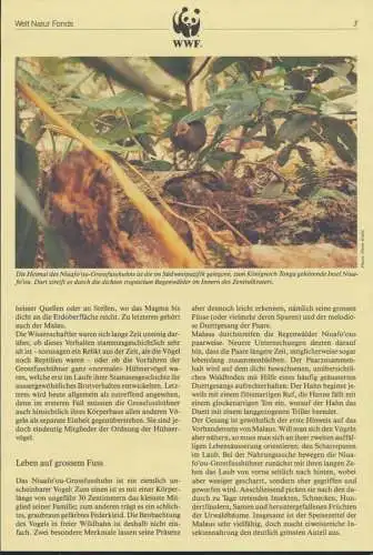 WWF Tonga 233-236 Niuafo'ou Großfußhuhn Tiere Vögel kpl. Kapitel bestehend