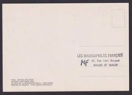 Jugendstil Briefmarken Frankreich 2691 Kurwesen Anwendungen Kur Maximumkarte MK