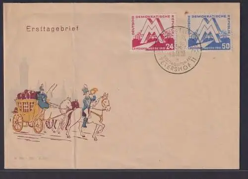 DDR Brief 282-283 Messe Leipzig guter FDC 4.3.1951 Kat.-Wert 100,00