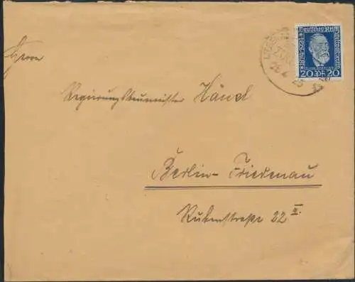 Deutsches Reich Brief Bahnpost 369 Liebenwalde nach Berlin 25.4.1925