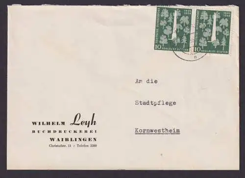 Bundesrepublik Brief attr Frankatur MEF 220 Stifter Waiblingen Kornwestheim