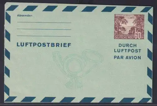 Berlin Brief Ganzsache Luftpostfaltbrief Aerogramm 60 Pfg. Bauten Kat.-Wert 60,-